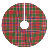 Weihnachts-Rot und Grüner Karierter Baumrock Polyester Weihnachtsbaumdecke (Vorderseite)