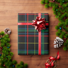 Weihnachts Rot und Grüner Tartan Geschenkpapier