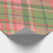 Weihnachts-Rot- und Grünes Kariertes Papier Geschenkpapier (Ecke)