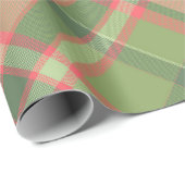 Weihnachts-Rot- und Grünes Kariertes Papier Geschenkpapier (Rolleneckpunkt)