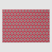 Weihnachts-Rot und Grünes Schneeflockenmuster Seidenpapier (Vorderseite)