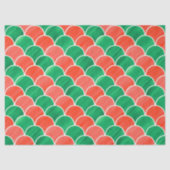 Weihnachts-Rot- und Grünfarben-Muster Seidenpapier (Vorderseite)