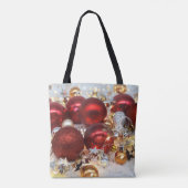 Weihnachts-Rot- und Silberdekor-Bände Tasche (Rückseite)