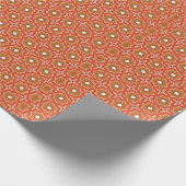 Weihnachts-Rot und Weiß Geometrie Gemustert Geschenkpapier (Ecke)