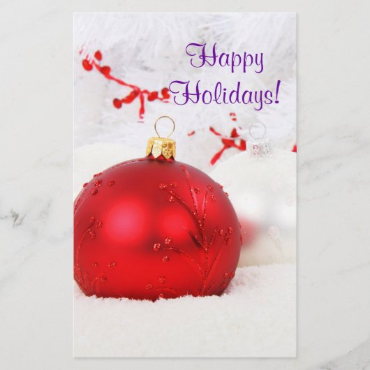 Weihnachts-Rot und Weiß-Happy VIII Flyer (Vorne)