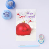 Weihnachts-Rot und Weiß-Happy VIII Flyer (Einzeln)