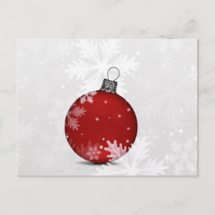 Weihnachts-Rot-Urlaub Corporate PostCard Feiertagspostkarte