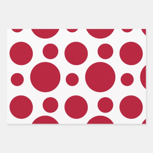 Weihnachts-Rot & Weiß 3 Cartoon Klassische Muster Geschenkpapier Set (Vorderseite 2)