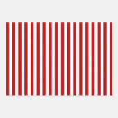 Weihnachts rot-weiß gestreift geschenkpapier set (Vorderseite 3)