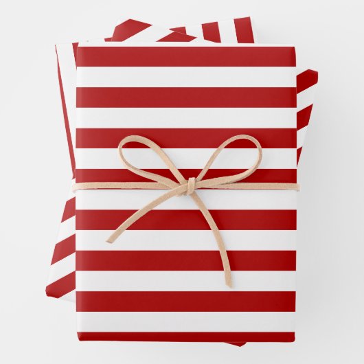 Weihnachts rot-weiß gestreift geschenkpapier set (Beispiel)