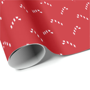 Weihnachts-Rot-Weiß-moderne niedliche Zuckerrohrmu Geschenkpapier