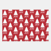Weihnachts-Rot-Weiß-Muster Geschenkpapier Set (Vorderseite 2)