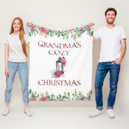 Weihnachts-Rot, Weiß-Oma's Cosy Fleece Blanket