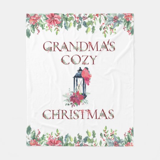 Weihnachts-Rot, Weiß-Oma's Cosy Fleece Blanket (Vorderseite)
