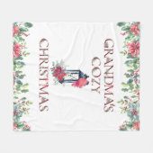 Weihnachts-Rot, Weiß-Oma's Cosy Fleece Blanket (Vorderseite (Horizontal))
