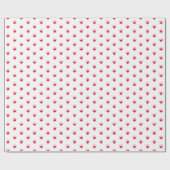 Weihnachts-Rot-Weiß-Schneeflocken niedlich Urlaub Geschenkpapier (Flach)