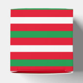 Weihnachts-Rot-Weiß-Streifen Muster Feiertage Geschenkschachtel (Oben)