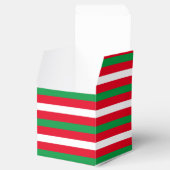 Weihnachts-Rot-Weiß-Streifen Muster Feiertage Geschenkschachtel (Geöffnet)