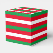 Weihnachts-Rot-Weiß-Streifen Muster Feiertage Geschenkschachtel (Rückseite)