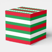 Weihnachts Rot-Weiß Streifen Muster Urlaub Geschenkschachtel (Rückseite)