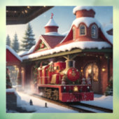Weihnachts-Rotbahnfenster Fensteraufkleber (Blatt 3)