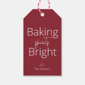 Weihnachts Rote Backbriefe Geschenkanhänger (Rückseite)