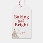 Weihnachts Rote Backbriefe Geschenkanhänger (Vorderseite)