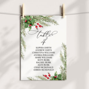 Weihnachts-Rote Berries Tischnummer 4 Sitzplan