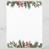 Weihnachts-Rote Berries und Pinecones (Rückseite)