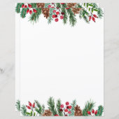 Weihnachts-Rote Berries und Pinecones (Vorne/Hinten)