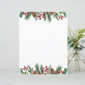 Weihnachts-Rote Berries und Pinecones (Stehend Vorderseite)