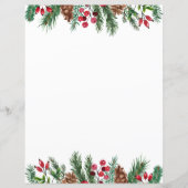 Weihnachts-Rote Berries und Pinecones (Vorderseite)