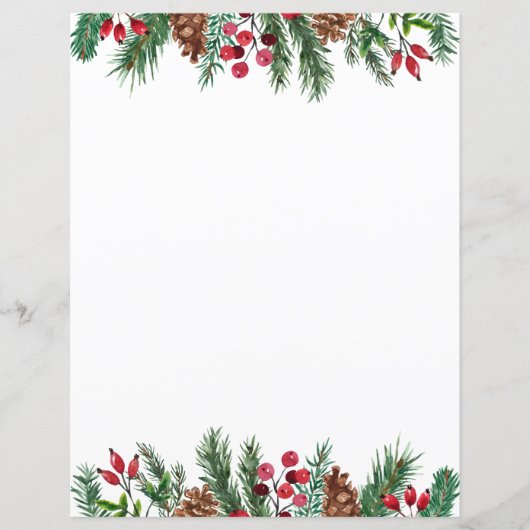 Weihnachts-Rote Berries und Pinecones (Vorderseite)