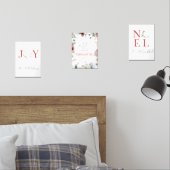 Weihnachts-Rote Bibel-Aquarellposter Bilderwand Sets (Schlafzimmer)
