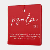 Weihnachts Rote Bibel Verse Keramik Ornament (Links)