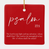 Weihnachts Rote Bibel Verse Keramik Ornament (Rückseite)