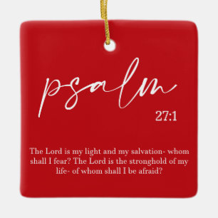 Weihnachts Rote Bibel Verse Keramik Ornament