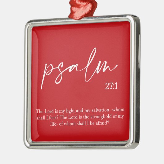 Weihnachts-Rote Bibelverse Ornament Aus Metall (Links)