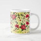 Weihnachts Rote Blume Muster-11600 Jumbo-Tasse (Rechts)