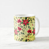Weihnachts Rote Blume Muster-11600 Kaffeetasse (VorderseiteRechts)