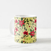 Weihnachts Rote Blume Muster-11600 Kaffeetasse (Vorderseite Links)