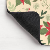 Weihnachts Rote Blume Muster-11600 Mousepad (Ecke)
