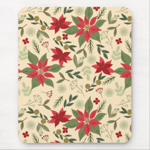Weihnachts Rote Blume Muster-11600 Mousepad