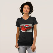 Weihnachts-Rote Corvette Classic Split Window T-Shirt (Vorne ganz)