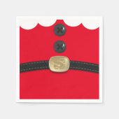 Weihnachts-Rote-Elf-Bauch-Mongram-Feier Serviette (Vorderseite)