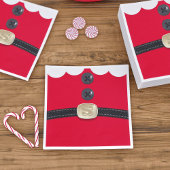 Weihnachts-Rote-Elf-Bauch-Mongram-Feier Serviette