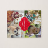 Weihnachts-Rote-Familie-Foto-Collage Puzzle (Horizontal)