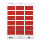 Weihnachts Rote Farbe Adressaufkleber (Vorne)