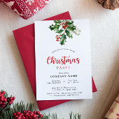 Weihnachts-Rote Feiertage-Einladung Feiertagskarte