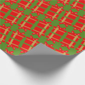 Weihnachts Rote Geschenkboxen Grün Geschenkpapier (Ecke)
